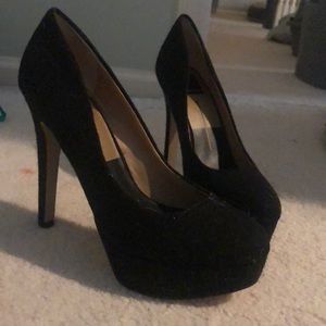 Black suede heals